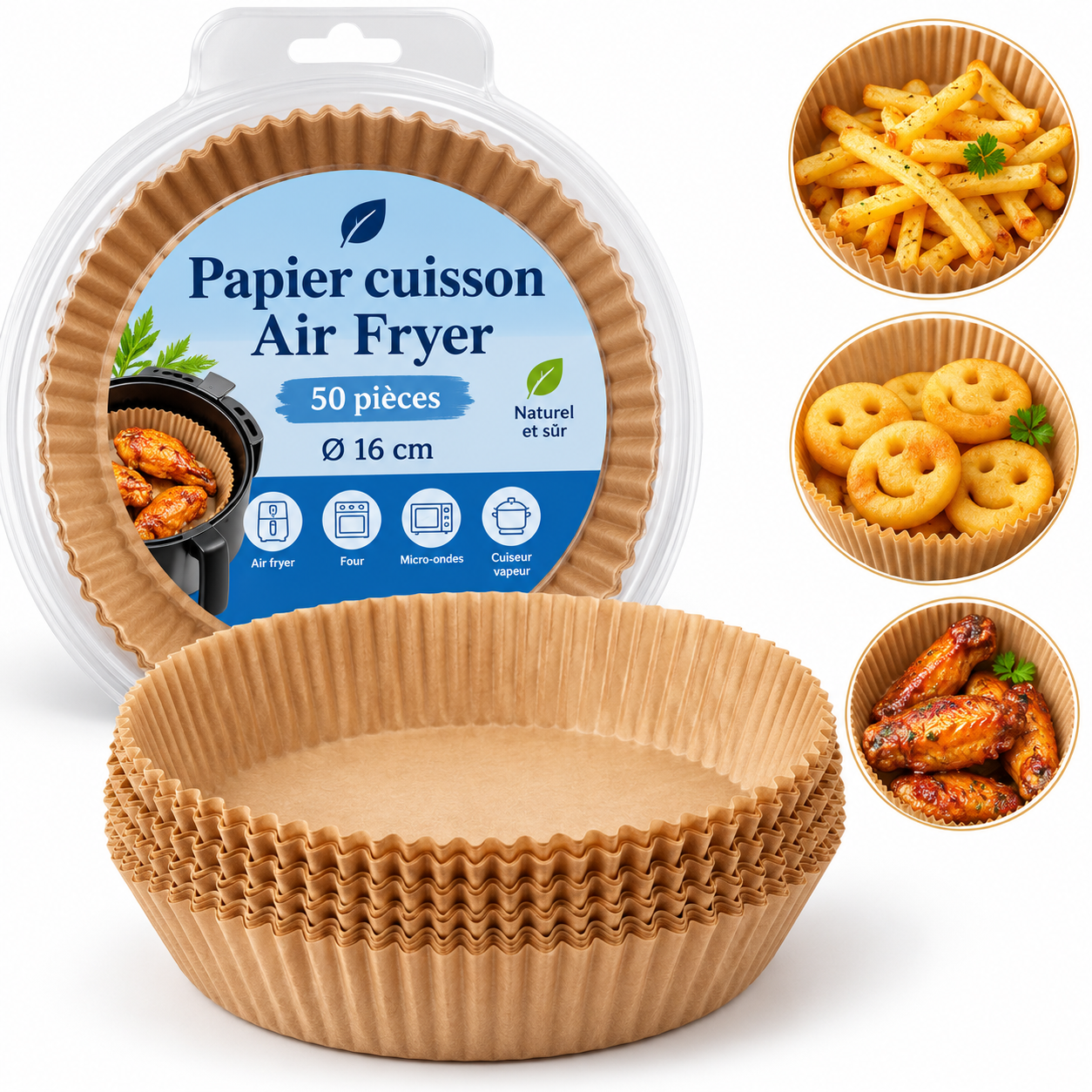 Papier cuisson rond diamètre 16 cm